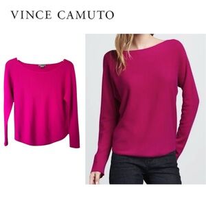 Vince Camuto Women's Fuchsia Crew Neck Sweater